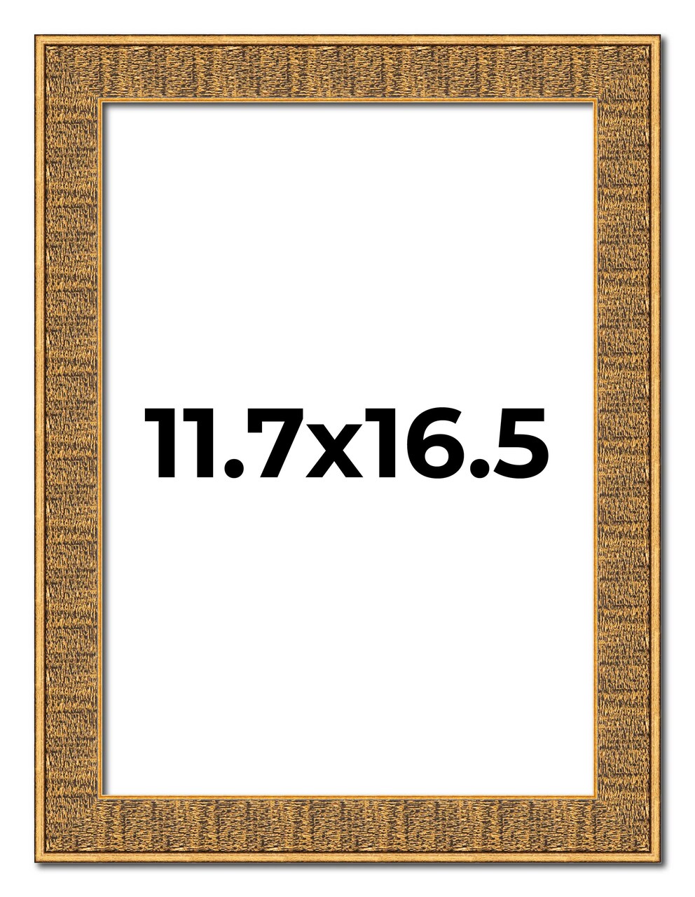11.7x16.5 Sculpted Picture Frame with UV-Resistant Acrylic & Acid Free Backing, Available in 5 Finishes - Black, Blue, Gold, Silver, and White